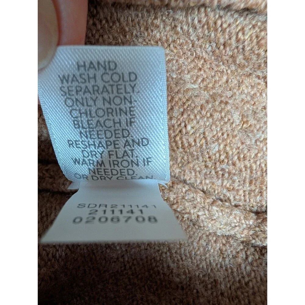 J.Jill Women's Sweater Dress Sz Small Cowl Neck Long Sleeve Stretch Camel Brown